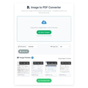 Image to PDF Converter HTML Code
